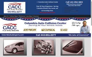 Columbia Auto Collision Center website