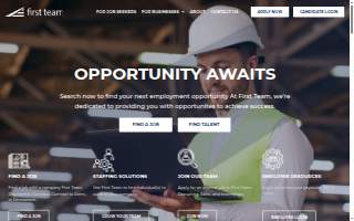 First Team Staffing Services, Inc. website