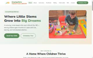 Growing Stems Child Care website