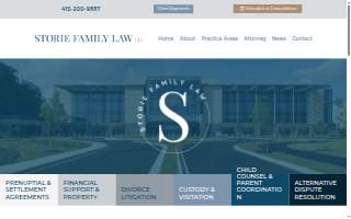 Storie Family Law of Ellicott City website