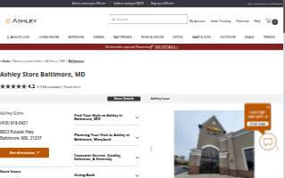 Ashley Store of Essex website