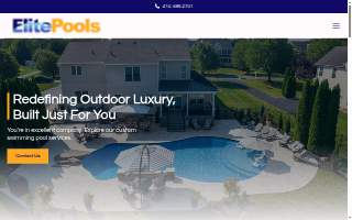 Elite Pools website