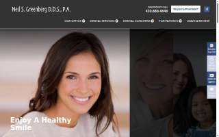 Ned S. Greenberg, D.D.S, P.A. of Essex website