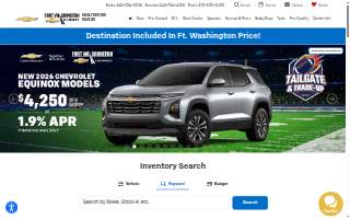 Fort Washington Chevrolet Service Center website