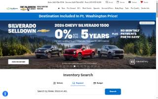 Fort Washington Chevrolet website