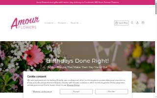 Amour Flowers of Frederick website