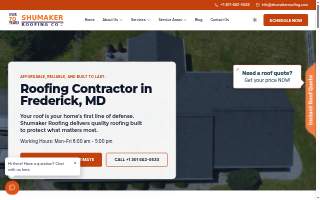Shumaker Roofing Company of Frederick website