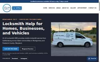 A1 All Locksmith DMV website
