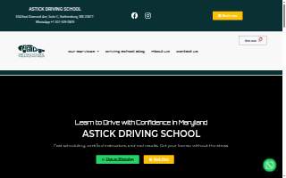 Astick Driving School website