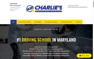 Charlie's Driving School of Gaithersburg website