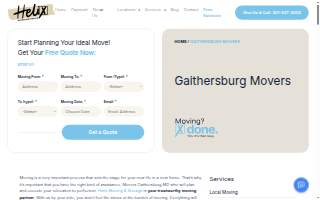 Helix Moving and Storage website