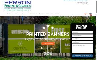 Herron Printing & Graphics of Gaithersburg website