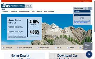 Presidential Bank Mortgage website