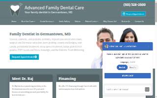 Advanced Family Dental Care website