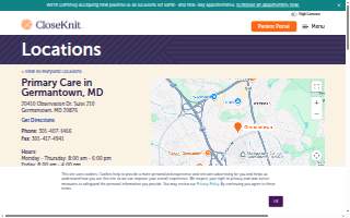 Comprehensive Primary Care - Germantown MD website