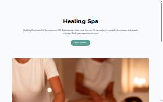 Healing Spa website
