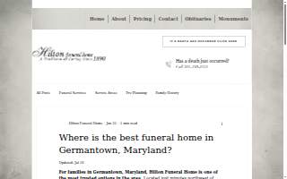 Hilton Funeral Home website