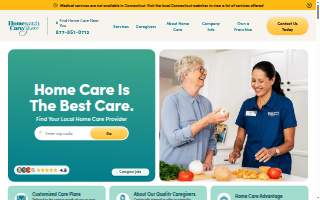 Homewatch CareGivers of Norwalk website