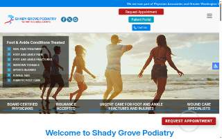 Shady Grove Podiatry of Gaithersburg website