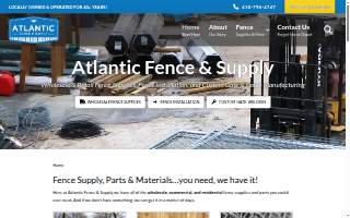 Atlantic Fence and Supply website