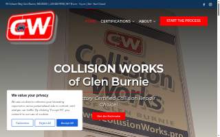 Collision Works Of Glen Burnie website
