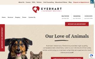 Everhart Veterinary Medicine website
