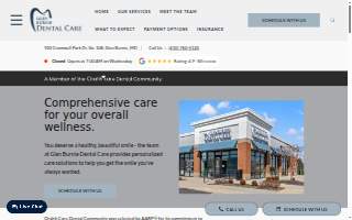 Glen Burnie Dental Care website