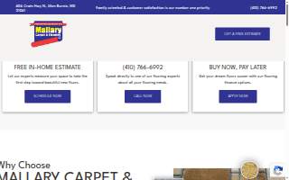 Mallary Carpet & Flooring website