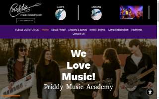 Priddy Music Academy website