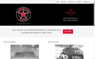 Showroom Shine Car Wash website