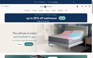 Sleep Number of Glen Burnie website