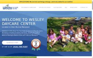 Wesley Day Care of Glen Burnie website