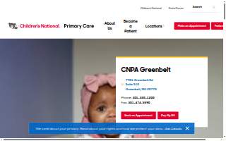 Children's National Pediatricians & Associates Greenbelt website