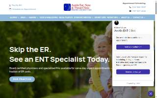ENT, Sinus & Hearing Care Center website
