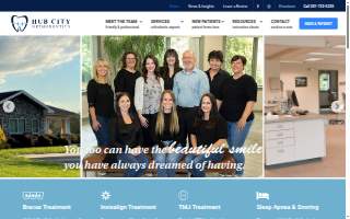 Hub City Orthodontics website