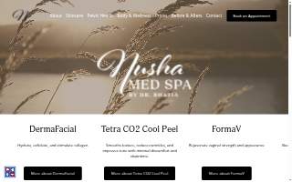 Nusha Med Spa website