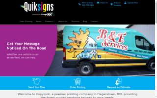 Quiksigns Hagerstown website