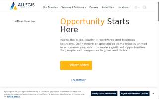 Allegis Global Solutions website