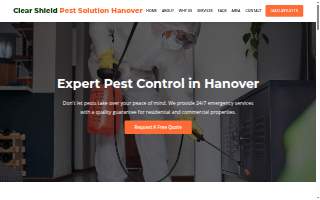 Clear Shield Pest Solutions Hanover website