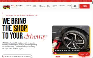 Atud & Son's Mobile Tire Shop website