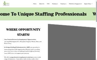 Unique Staffing Professionals Inc of Langley Park website