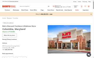 Bob’s Discount Furniture and Mattress Store of Ilchester website