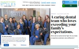 Ellicott City Smiles Dental Group website