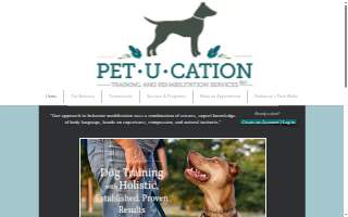 Pet-U-Cation Training & Rehabilitation Services, LLC website
