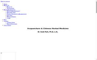 Dr. Park Acupuncture website