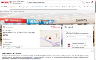 CVS Drug store of Landover website