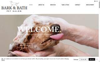 Bark & Bath Pet Salon website