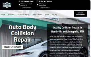 Elite Auto Body website