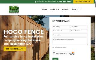 HoCo Fence Installation website