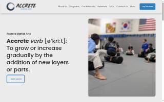 Accrete Martial Arts website